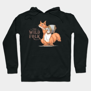 The Wild Folk - Squirrel on Accordion Hoodie